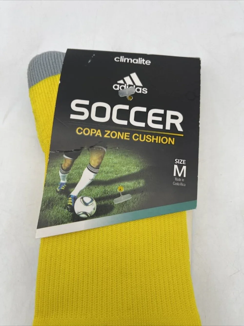 adidas Copa Zone Cushion II Soccer Sock (1-Pair), Sun/White, Men/Kid M 5-8.5